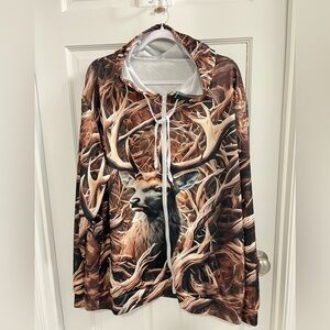 Deer Antler Graphic Lightweight Hoodie